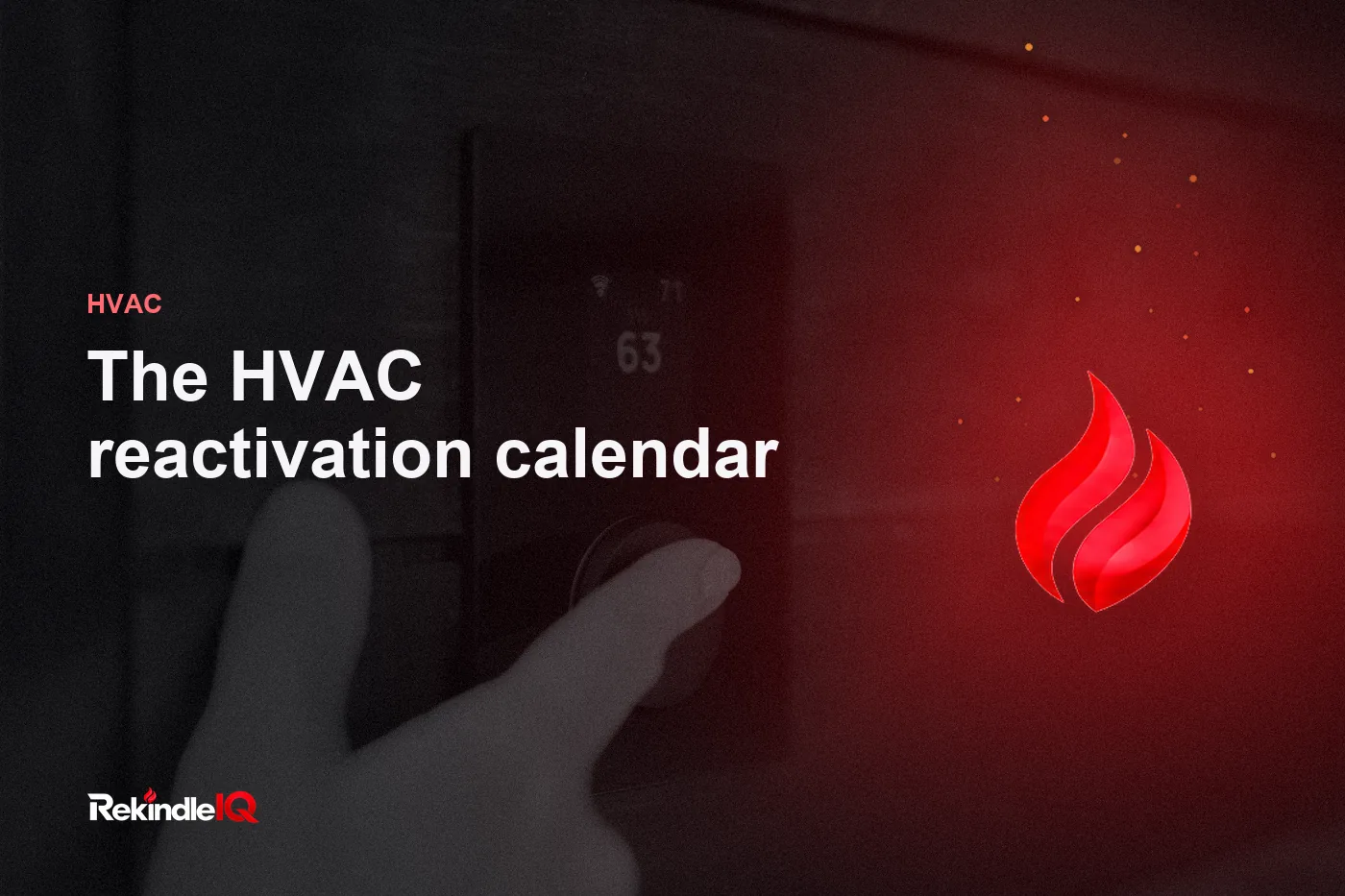A year of seasonal HVAC reminders on a calendar